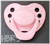 Sweetheart Newborn Pacifiers - Marshmallow Pink with magnets