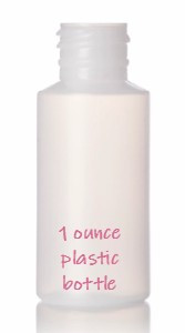1 ounce plastic storage bottle