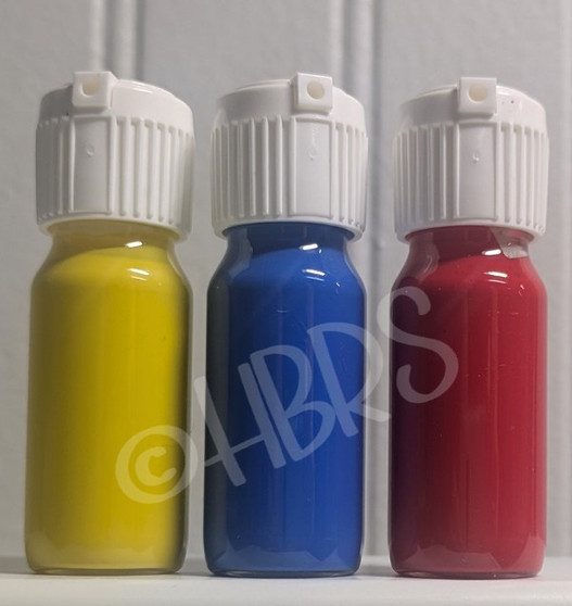 Primary Red, Yellow and Blue WaterBorne ™ Air dry colors