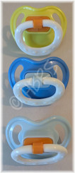 Set of Three Generic Pacifiers 0-6 month size
