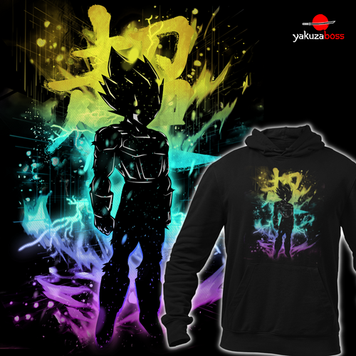Silhoutte Style Rainbow Vegeta Hoodie