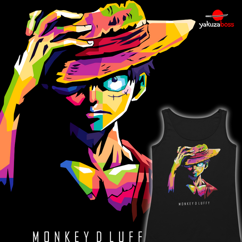 Block Style Luffy Tank Top