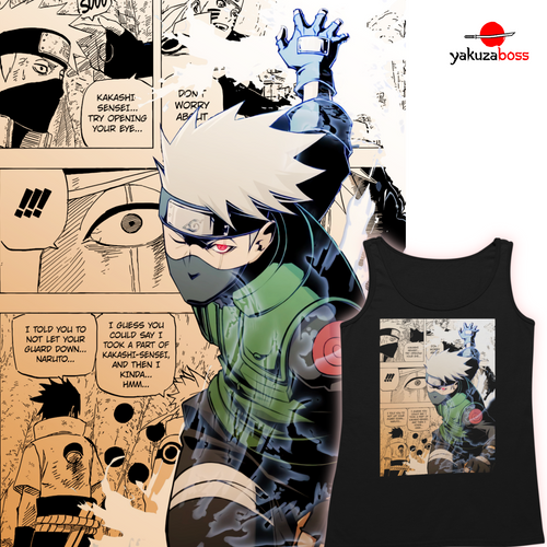 Manga Style Kakashi Tank Top