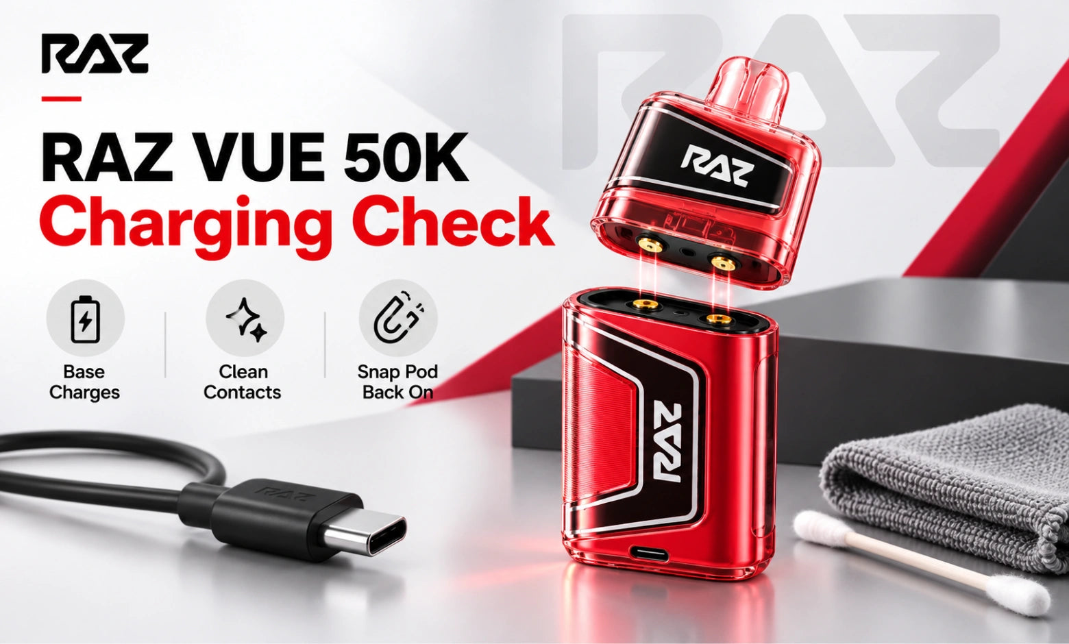 RAZ VUE 50K Not Charging