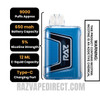 BlueRaz Ice RAZTN9000 Disposable Vape Specifications