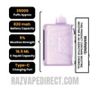 Grape Tease RAZ RYL Classic 35K Disposable Vape Specifications