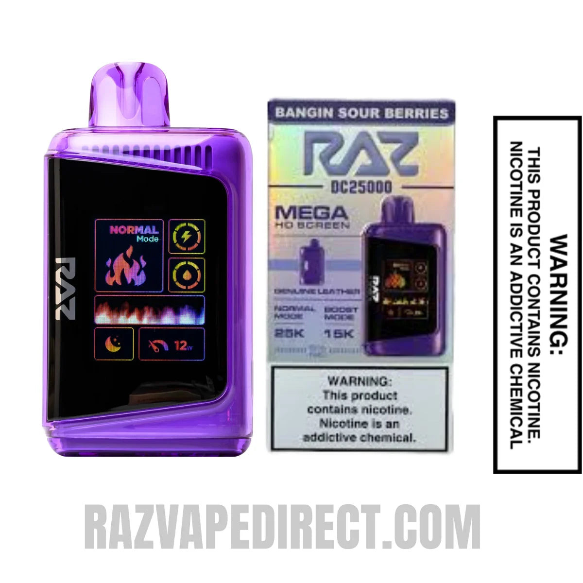 Bangin Sour Berries RAZDC25000 Disposable Vape With Package Box