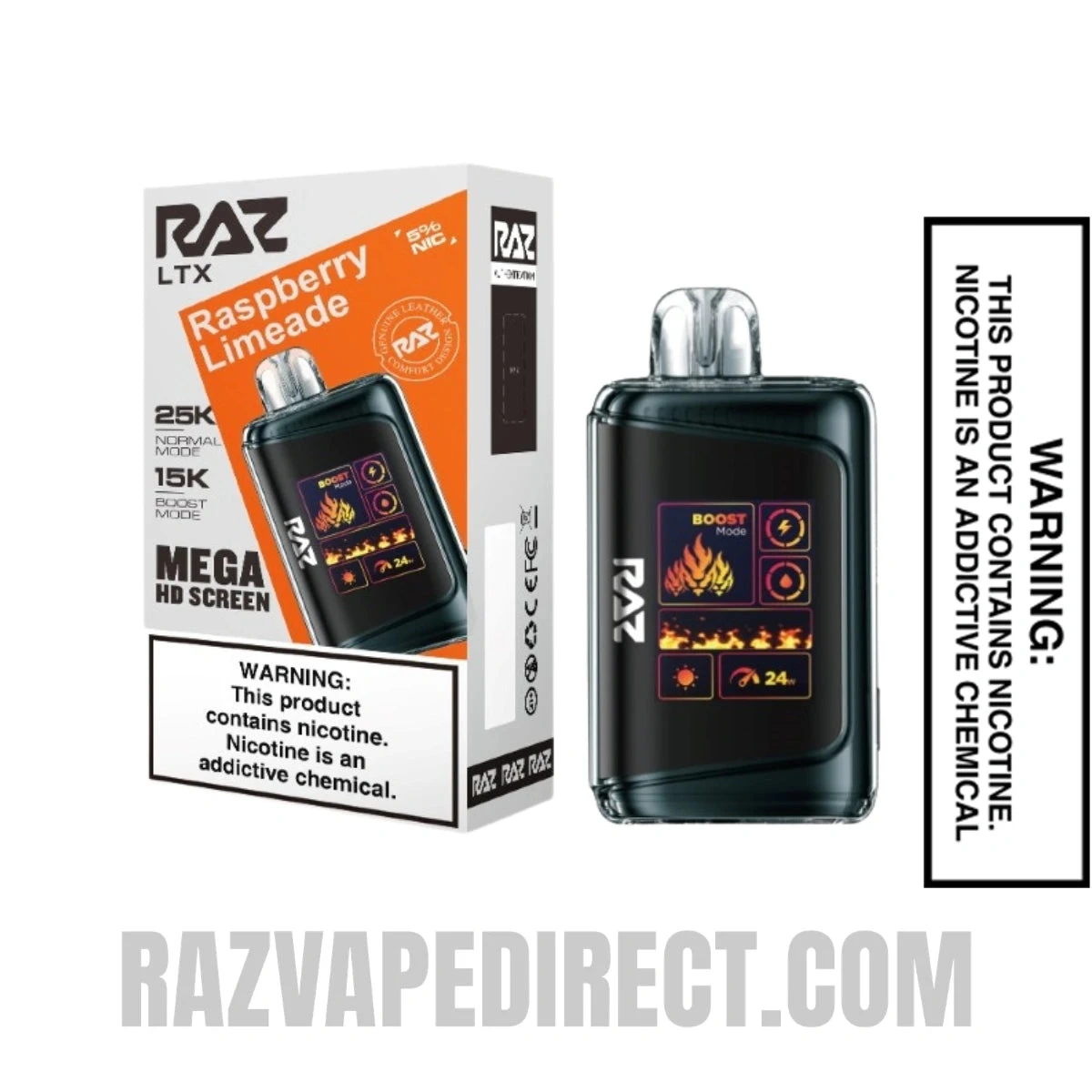 Raspberry Limeade RAZ LTX DC25000 Disposable Vape With Package Box