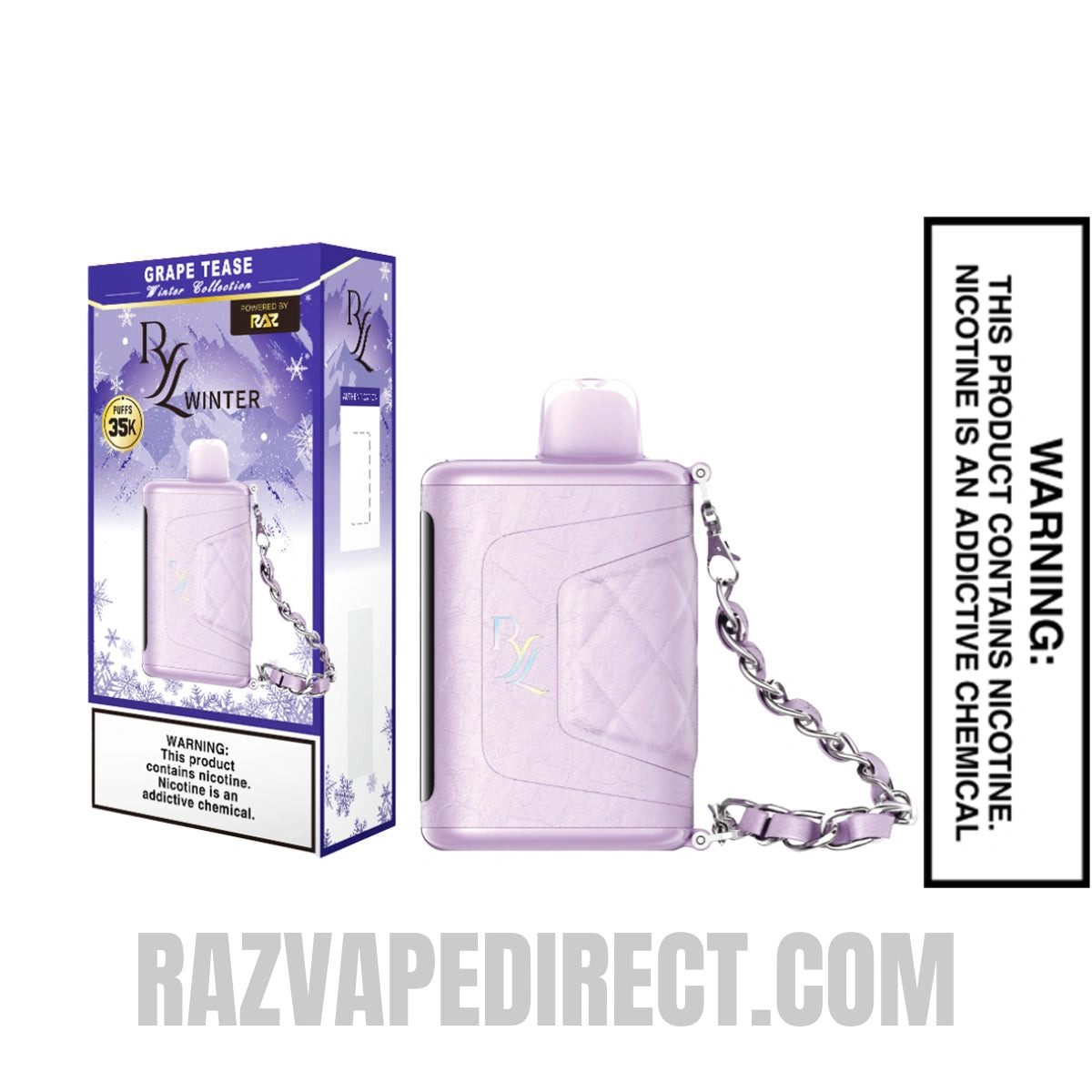 Grape Tease RAZ RYL Classic 35K Disposable Vape With Package Box