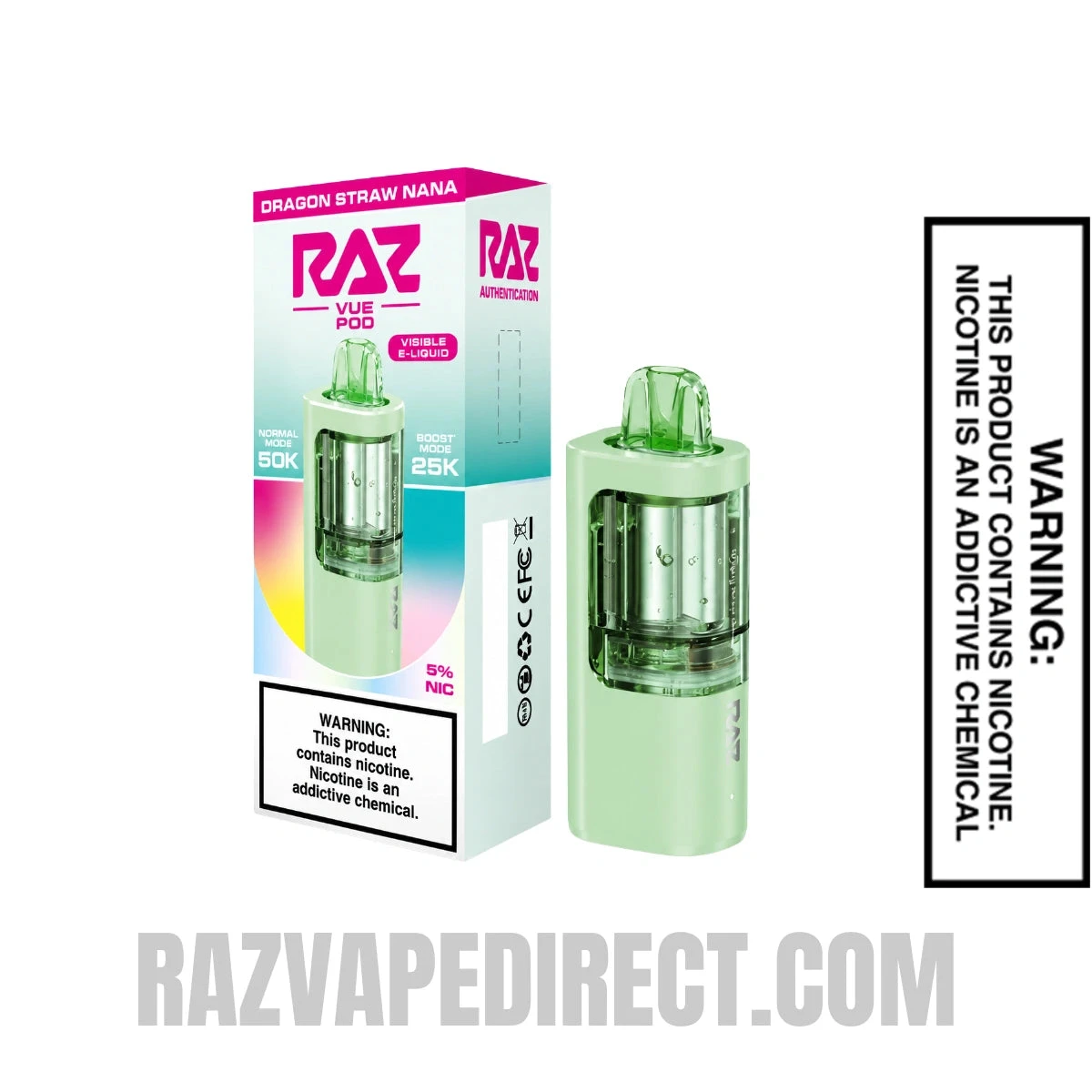 Dragon Strawnana RAZ VUE 50K Disposable Vape Pod Bundle Pack