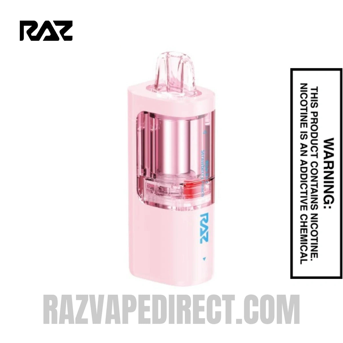 Blue Raz Strawberry Peach RAZ VUE 50K Disposable Vape Pod