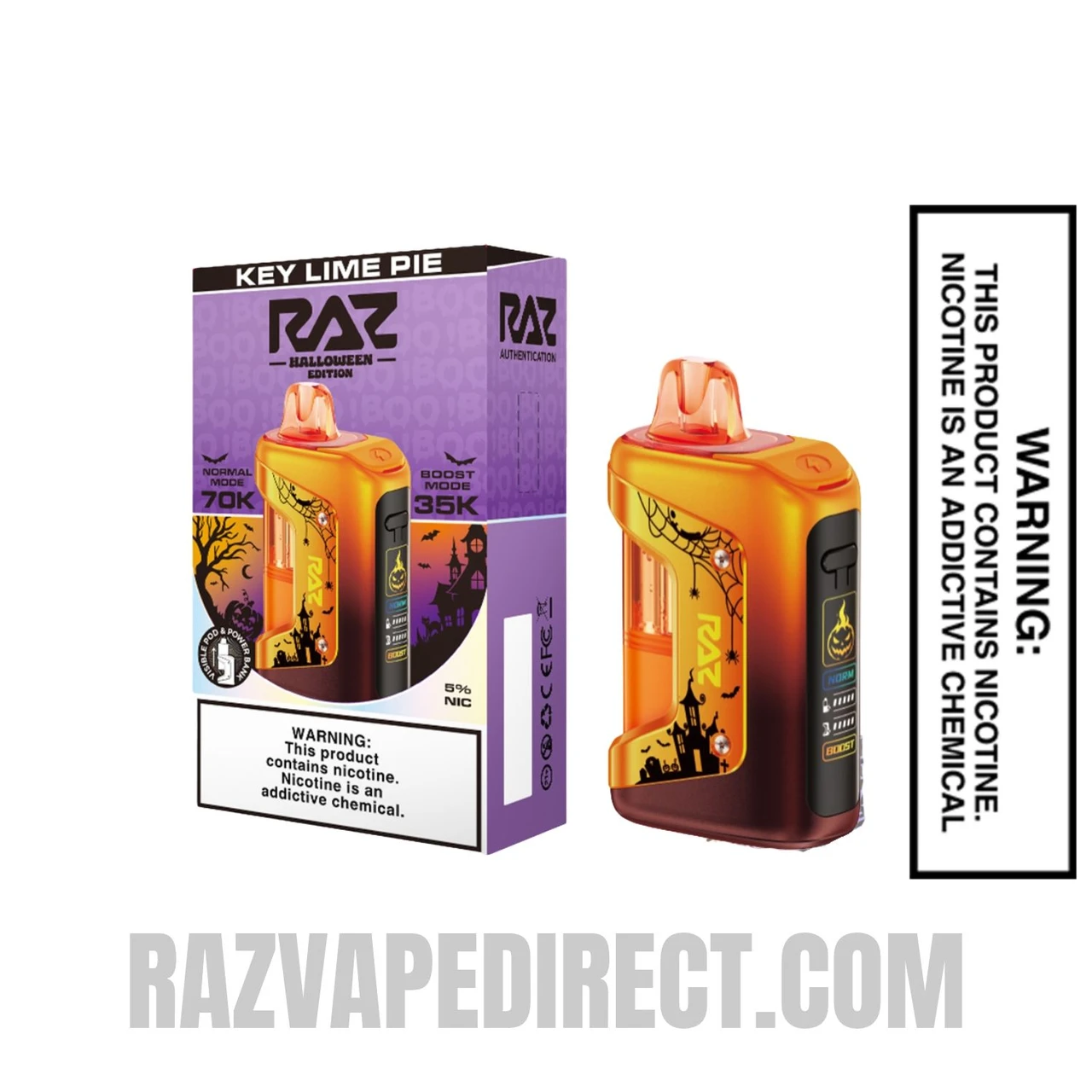 Key Lime Pie RAZ VUE 70K Halloween Edition Disposable Kit with package box