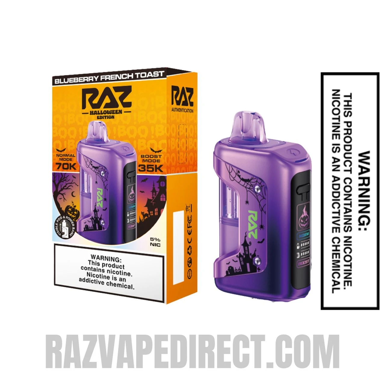 Blue Razz Ice Lost Mary Nera Fullview 70K Disposable Kit with package box