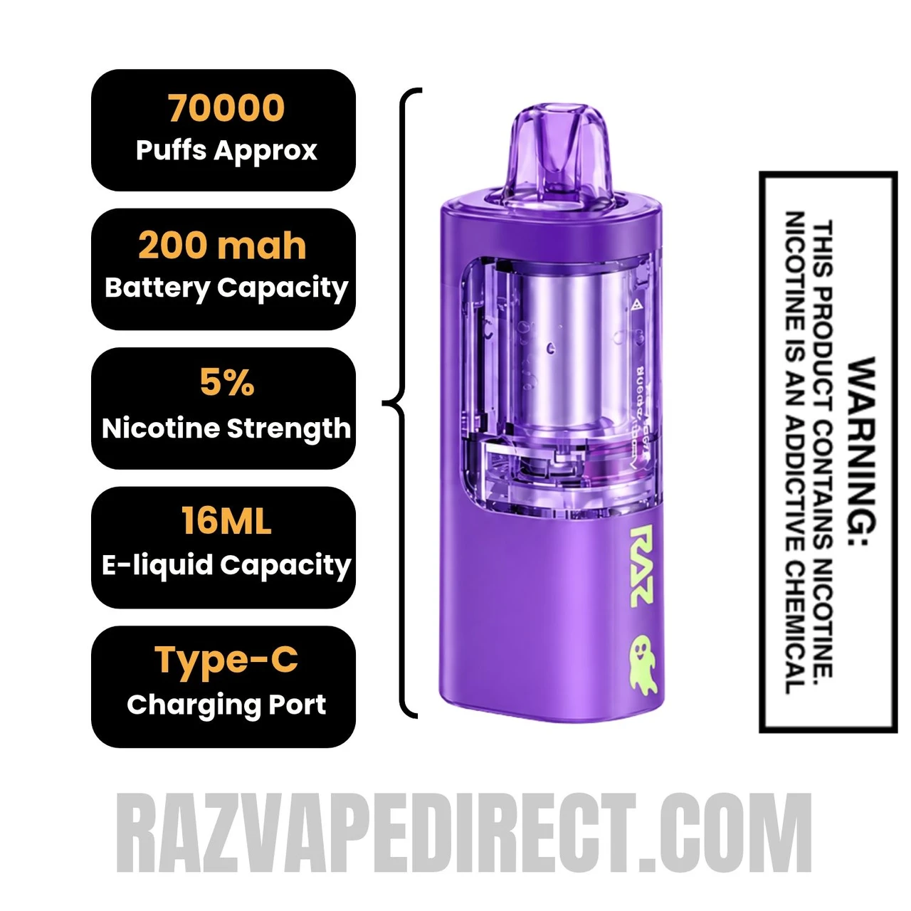 Blueberry French Toast RAZ VUE 70K Halloween Edition Disposable Pod