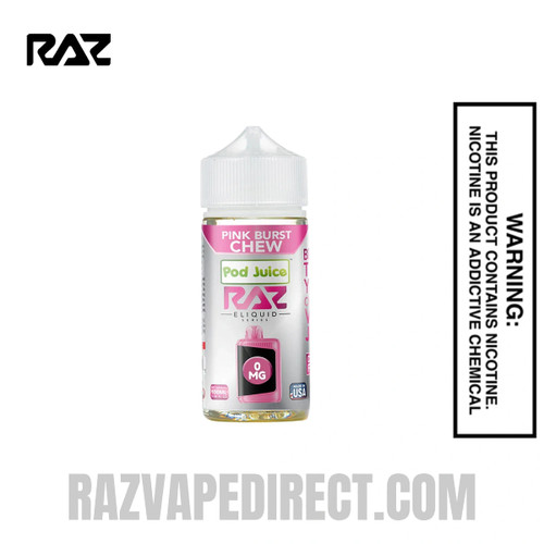 Pink Burst Chew Pod Juice X RAZ Vape Juice 100 ML