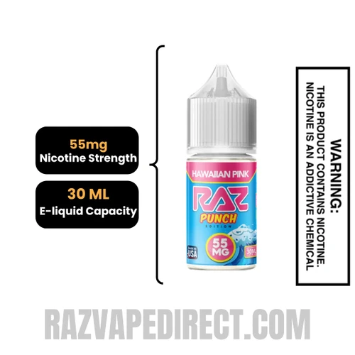 Hawaiian Pink RAZ Salt Nic Juice 30 ML specifications