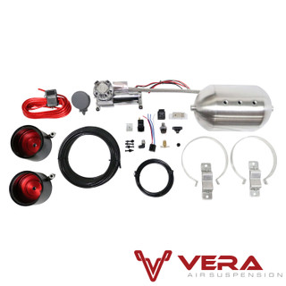 StreetPlus Coilovers w/ Front Air Cups + Silver Management# TH-N801-VACF-20+TH-ACK01