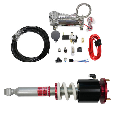 StreetPlus Coilovers w/ Front Air Cups + Gold Tankless Control System #TH-H806-VACF-12+TH-ACK03