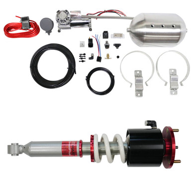 TruHart StreetPlus Coilovers w/ Front Air Cups + Silver Management# TH-B802-VACF-20+TH-ACK01