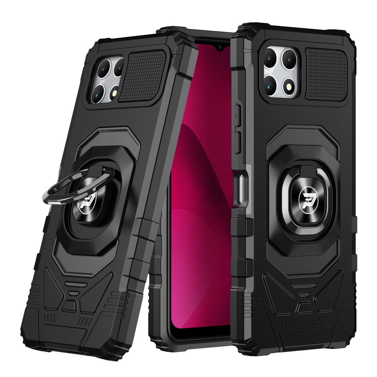 T-Mobile REVVL 7 5G phone case (Screen Size 6.58"), Ring Kickstand Magnetic Car Mount, PC and TPU Impact-Resistant Bumpers Protective Case by Wireless ProTech - Wireless ProTech T-Mobile REVVL 7 5G phone case (Screen Size 6.58"), Ring Kickstand Magnetic Car Mount, PC and TPU Impact-Resistant Bumpers Protective Case by Wireless ProTech - Wireless ProTech