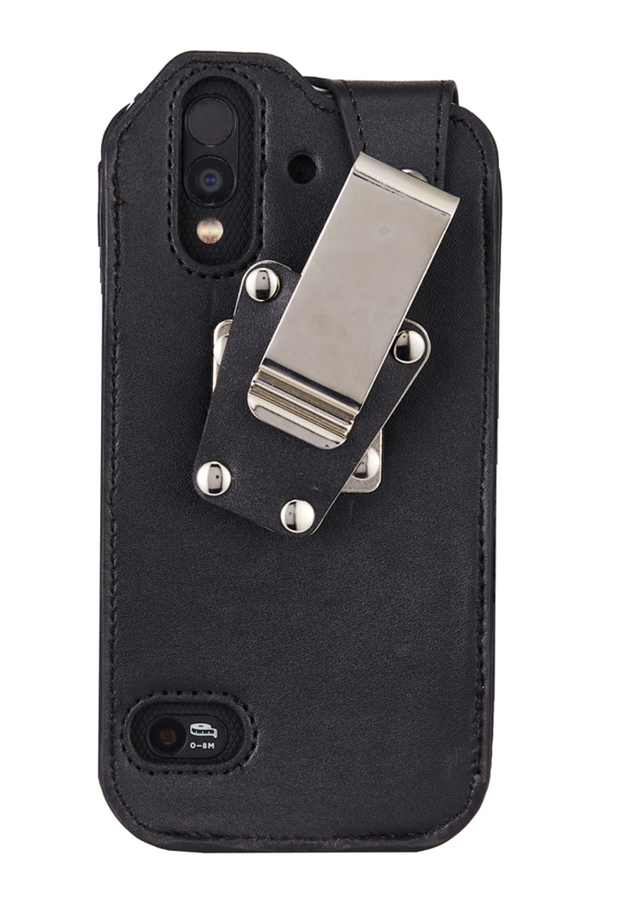 Wireless ProTech CAT S61 Heavy Duty Leather Fitted Case with Quad Lock  Swivel Belt Clip for the CAT S61 phone