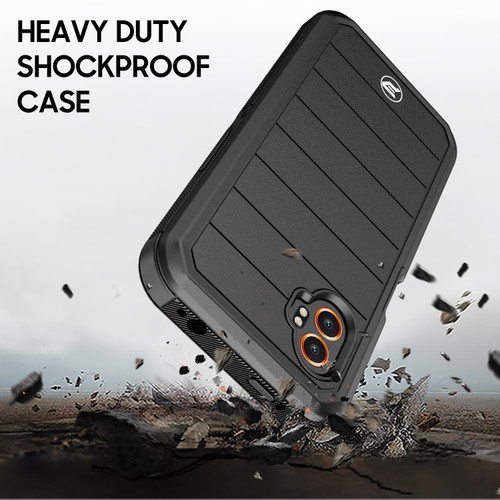 Samsung Galaxy XCover7 Pro SM-G766, Heavy Duty Belt Clip Holster with Rugged Triple Layer TPU and PC Lined Case Combo by Wireless ProTech