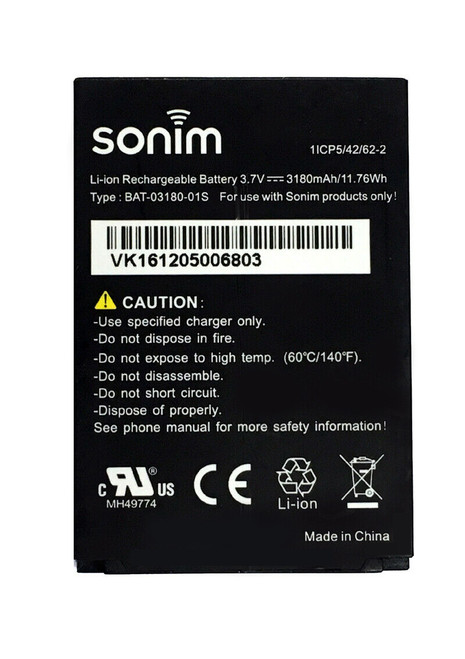 Standard Battery for Sonim XP5 XP5700 and XP5s XP5800 BAT-03180-01S 3180