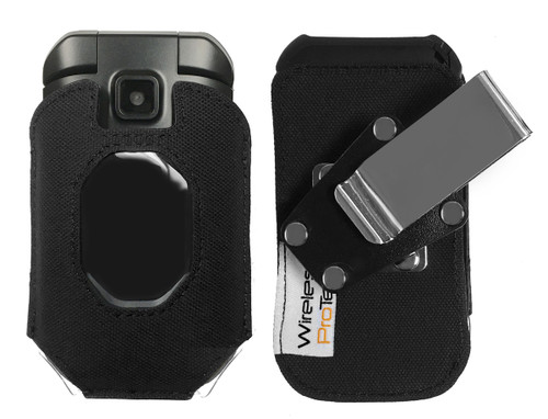 Wireless ProTech Ballistic Nylon Fitted Case with Heavy Duty Quad Lock Swivel Belt Clip for Kyocera DuraXE EPIC for AT&T