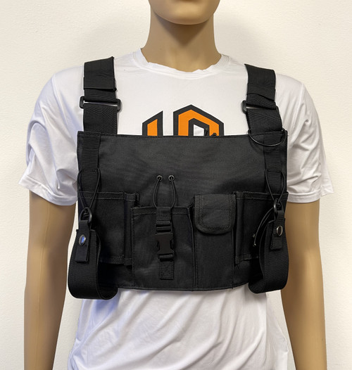 MOLLE Advanced X-Large Tactical Chest Vest with Adjustable Panel Radio Pockets 