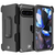 Google Pixel 9 and Pixel 9 Pro (6.3" screen) Heavy Duty Belt Clip Holster with Rugged Triple Layer TPU and PC Smooth Case Combo by Wireless ProTech