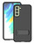 Samsung Galaxy S21 FE (FAN Edition) 5G Dual Layer Hybrid Case and Belt Clip Holster Combo and Screen Protector by Wireless ProTech  (Screen Size 6.5 inch only)