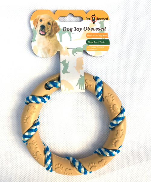‘Puppy Teething Ring’ Rope & Rubber Dog Chew Toy
