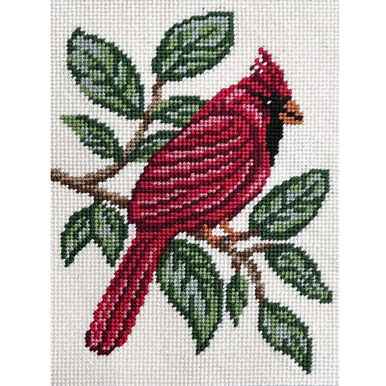 Louise Maelys Cardinal Embroidery Kits for Beginners with Bird Flower  Pattern,Adults Starter Cross Stitch Kit DIY Needlepoint Kits