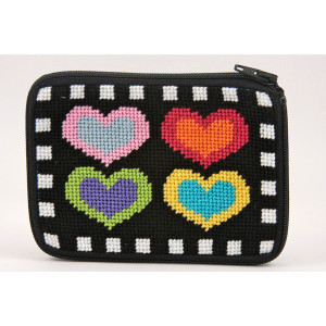 Hearts on Black Coin Purse Hearts on Black Coin Purse