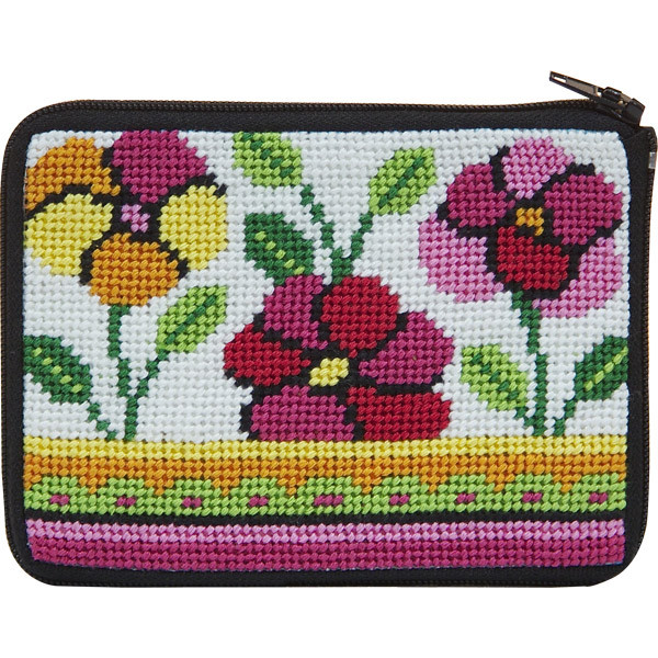 Pink and Orange Poppies Coin Purse