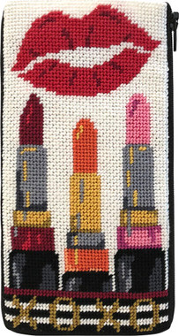 XOXO Lipsticks Eyeglass Case - StitchandZipKits.com