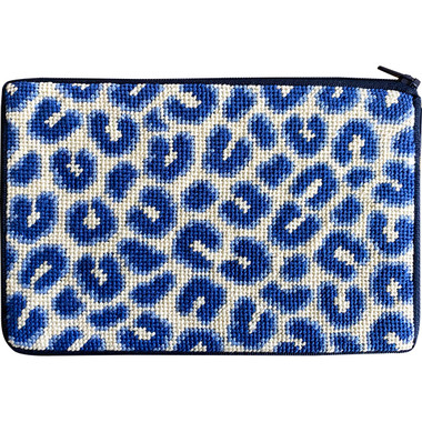 SZ638 Navy Leopard Cosmetic Purse