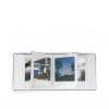 Depicted is an open view of the Polaroid Small White Photo Album.