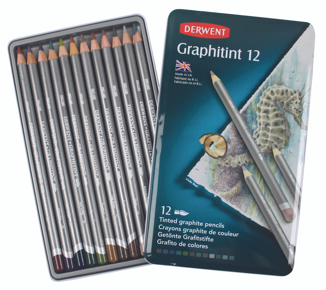 Derwent Graphitint Pencil 12pc Tin