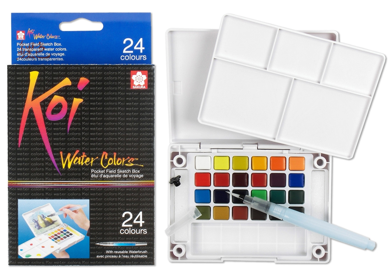 Koi Watercolor Field Sketch Travel 24pan Kit - Meininger Art Supply
