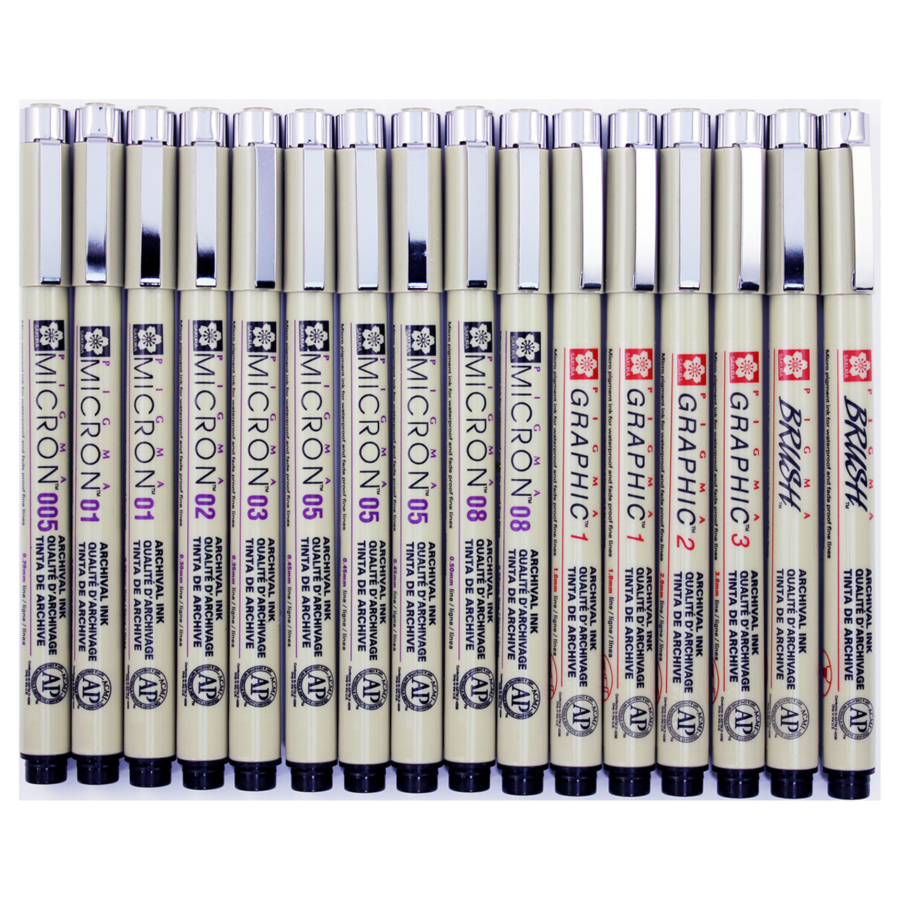 Sakura Pigma Micron Pens - Set of 16, Assorted Colors, 05