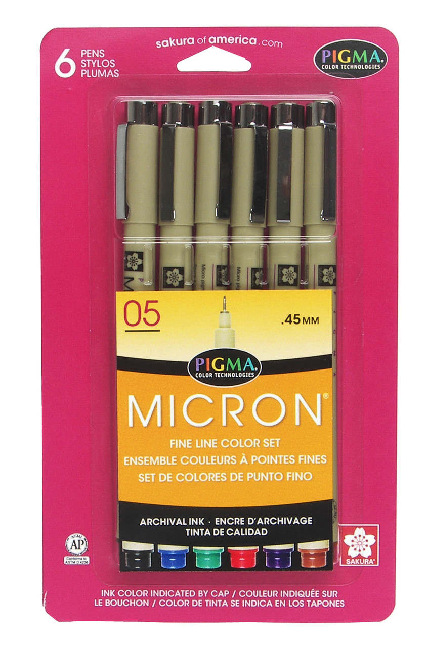 Pigma Micron 05 6-pen Set Assorted