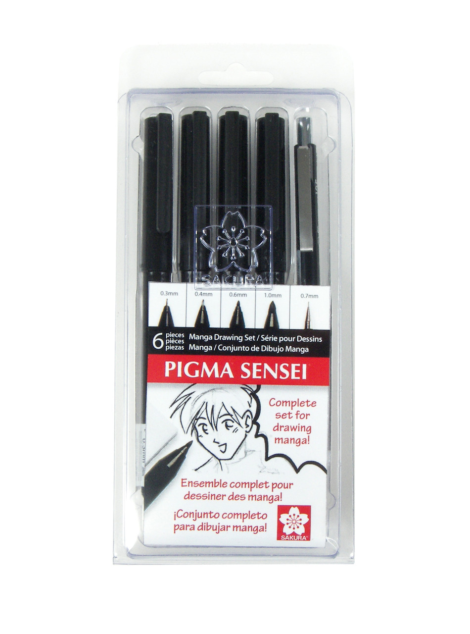 Pigma Sensei Manga Kit 6pc