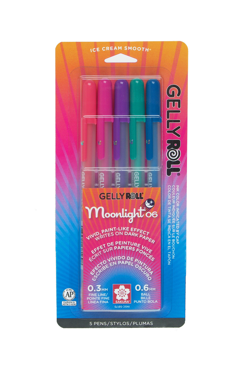 Gelly Roll Ink 5-pen Set Moonlight 06 Dusk - Meininger Art Supply