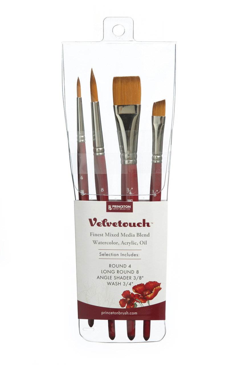 Princeton Velvetouch Professional 4-brush Set - Meininger Art Supply