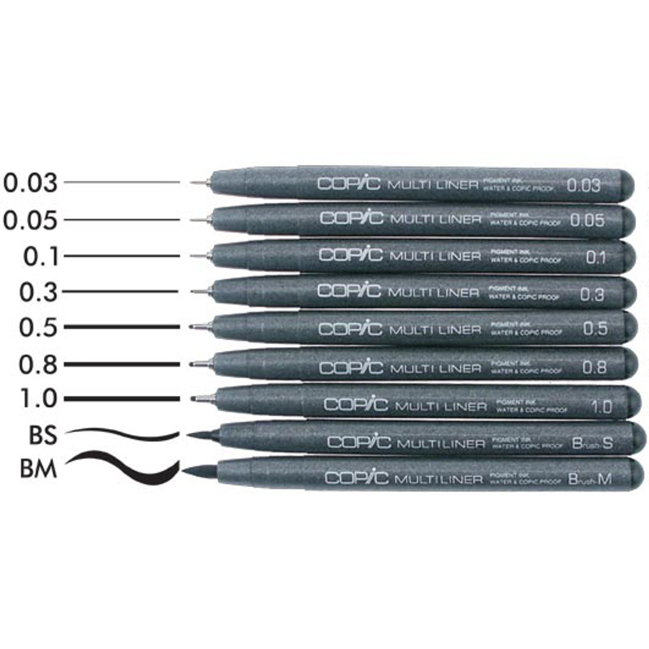 Individual Copic Multiliners and Drawing Pens