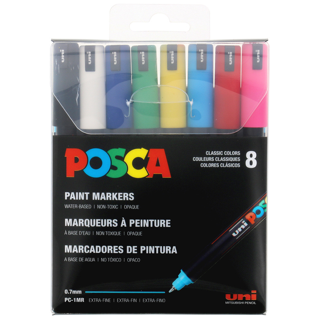 Posca Acrylic X-Fine Marker 8-color Set - Meininger Art Supply