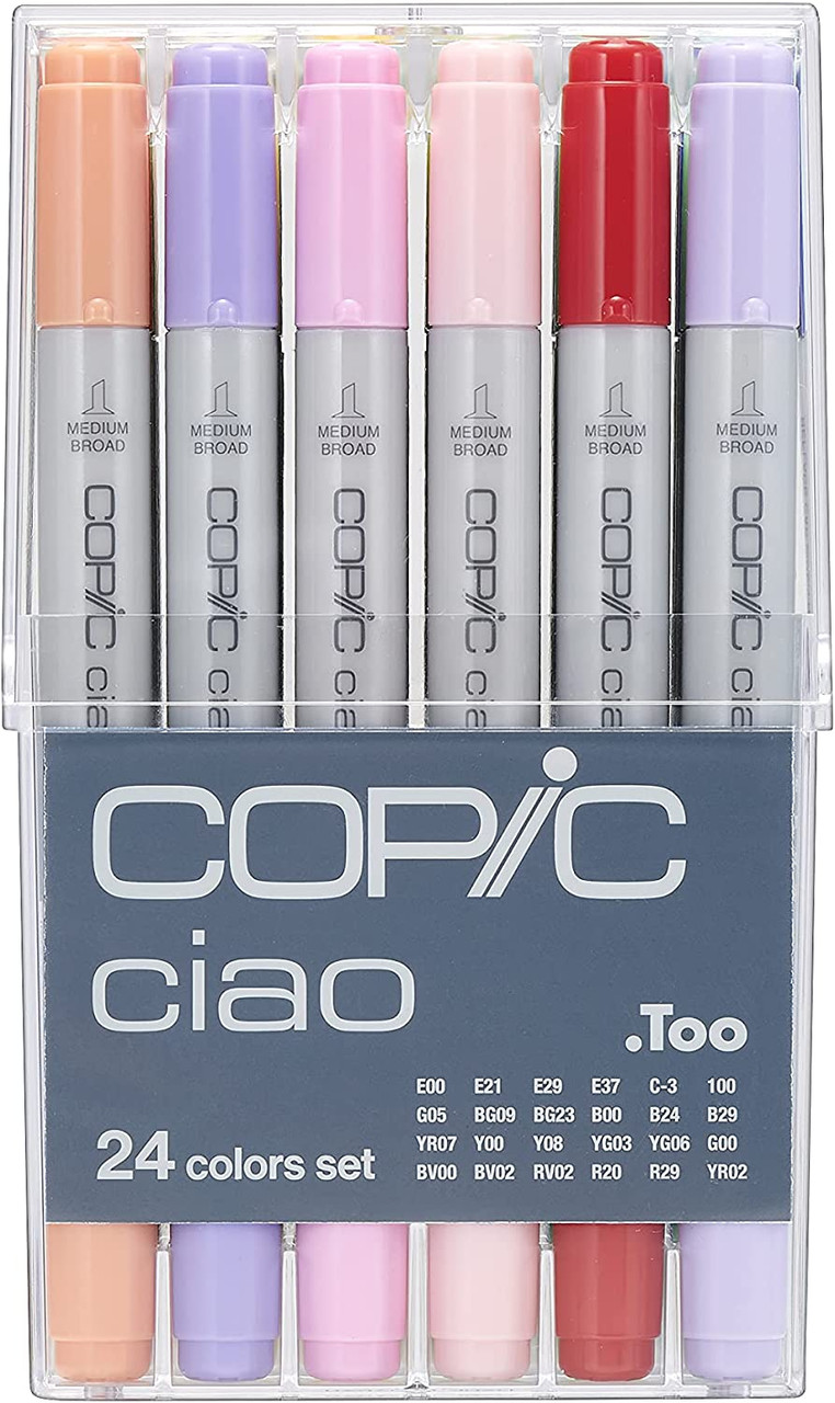 Copic® Ciao Marker Set, 24-Color Basic Set