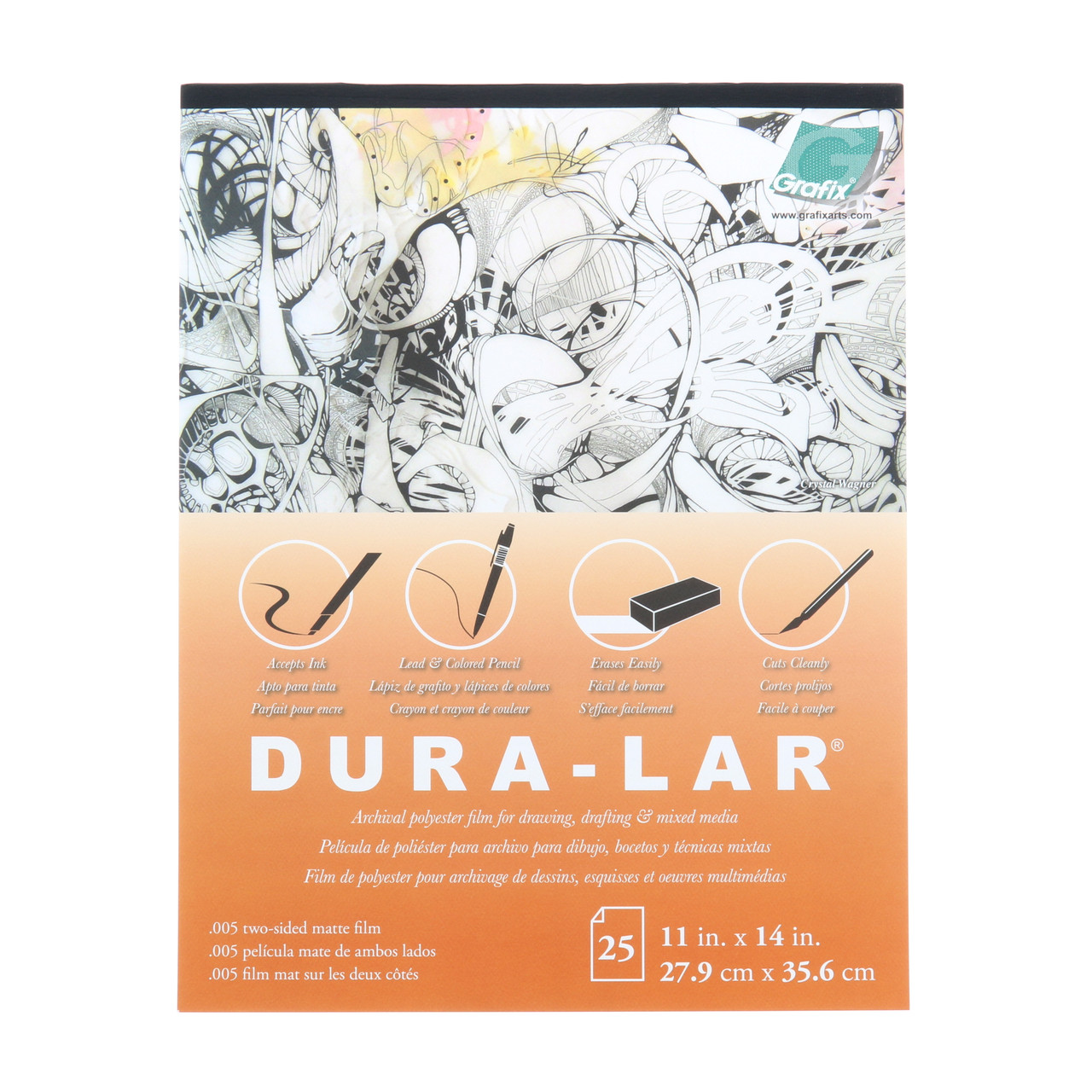 Grafix Dura-Lar Pad .005mm Matte 11in x 14