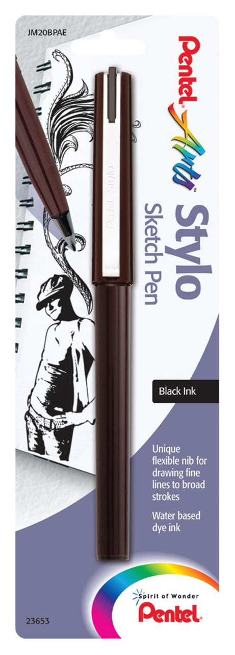 Pentel Stylo Sketch Pen Black - Meininger Art Supply